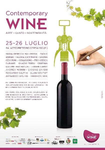 CONTEMPORARY WINE A CERTALDO25 e 26 luglio vino e arte si incontrano a Certaldo